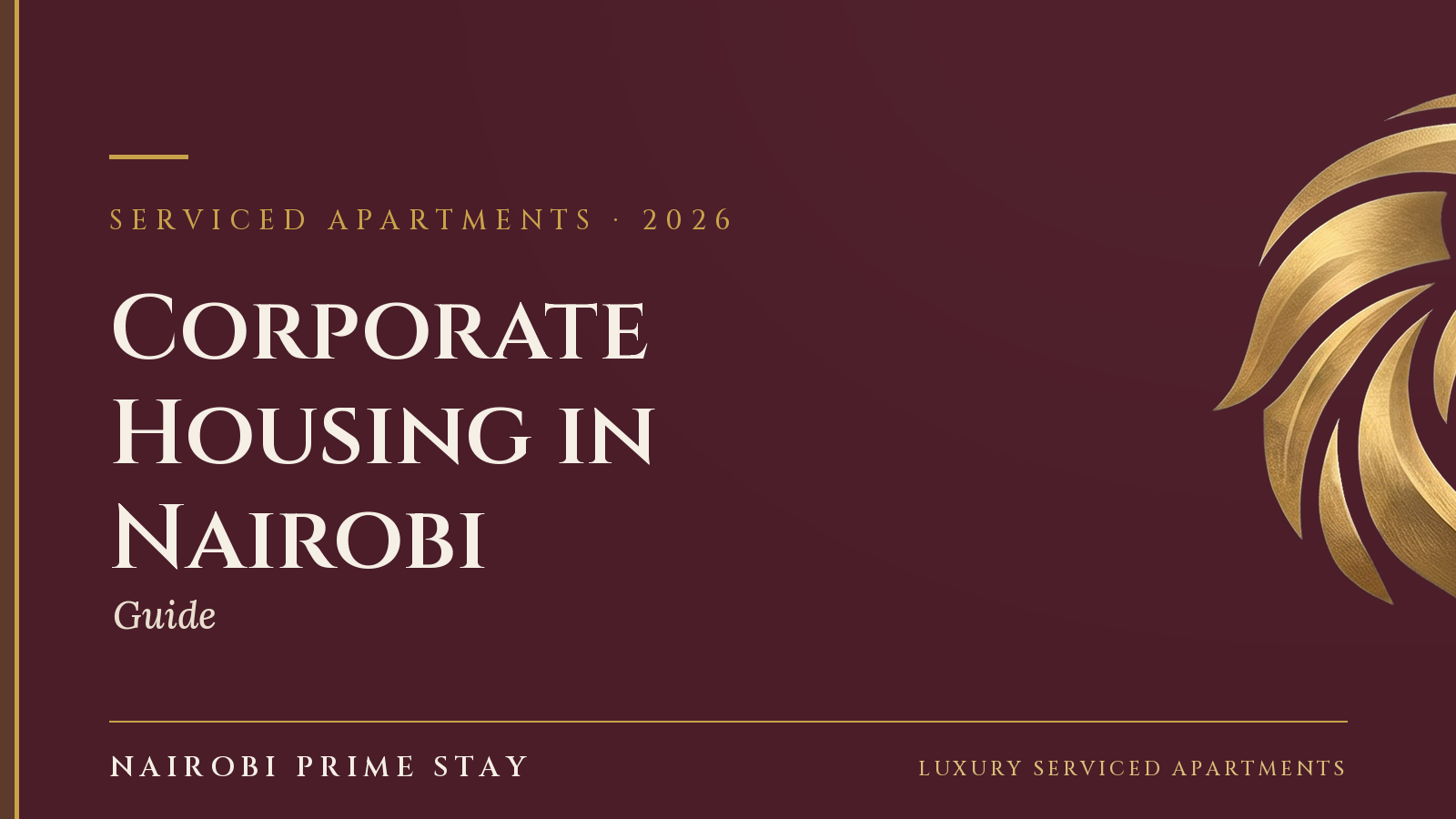 Cover graphic: “Corporate Housing in Nairobi” — a Nairobi Prime Stay guide