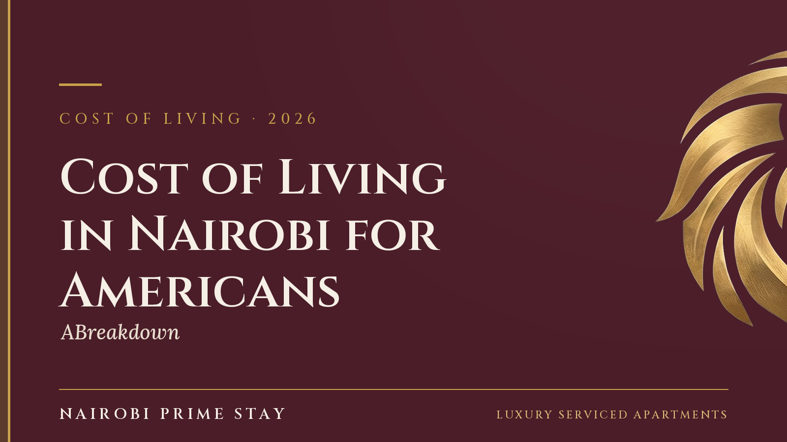 Cover graphic: “The Cost of Living in Nairobi” — a Nairobi Prime Stay guide