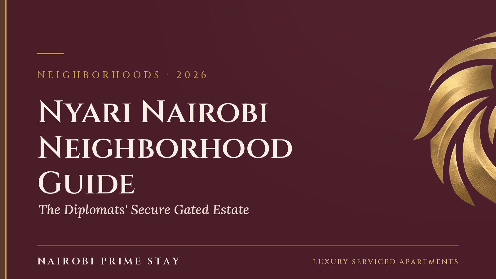 Cover graphic: "Nyari Nairobi" — a Nairobi Prime Stay guide