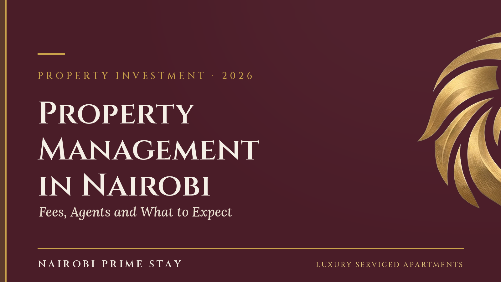 Cover graphic: “Property Management in Nairobi” — a Nairobi Prime Stay guide