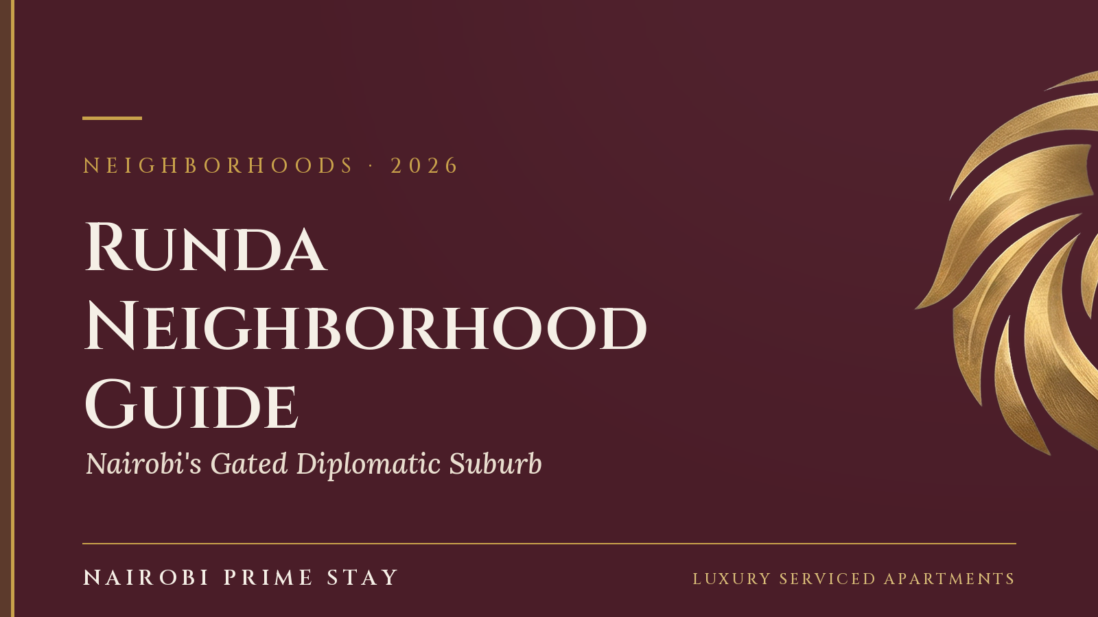 Cover graphic: “Runda” — a Nairobi Prime Stay guide