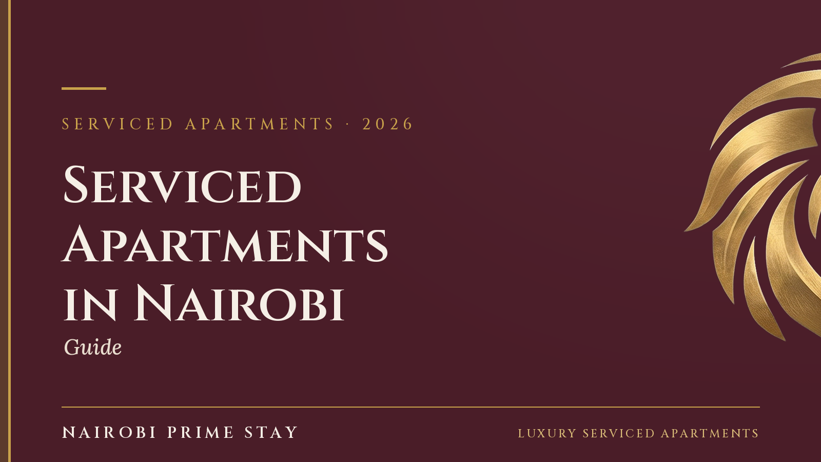 Cover graphic: “Serviced Apartments in Nairobi” — a Nairobi Prime Stay guide