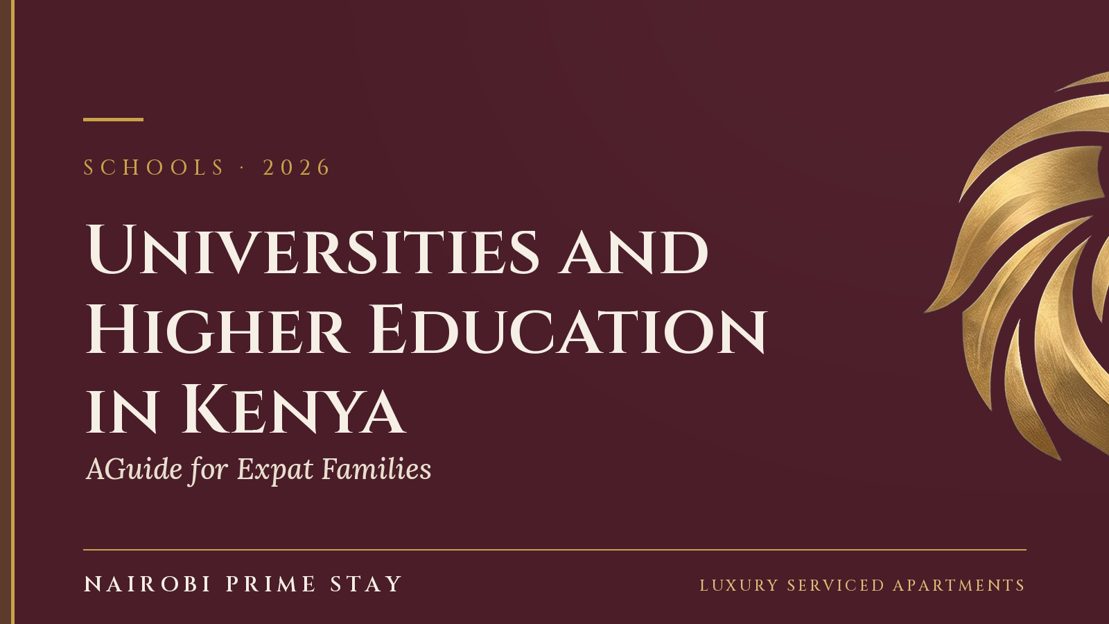 Cover graphic for the Nairobi Prime Stay guide to universities and higher education in Kenya